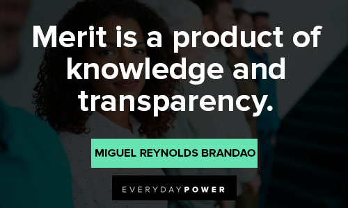 transparency quotes on merit