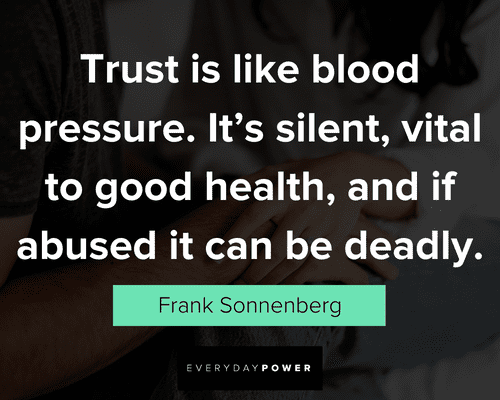 trust quotes on trust is like blood pressure
