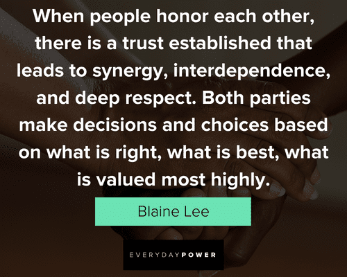 trust quotes from Blaine Lee