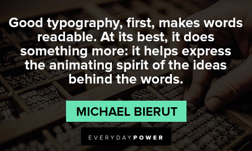 typography quotes on ideas