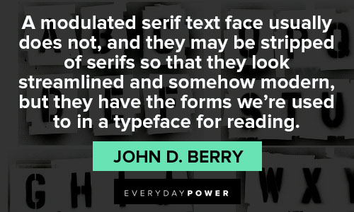 typography quotes about face