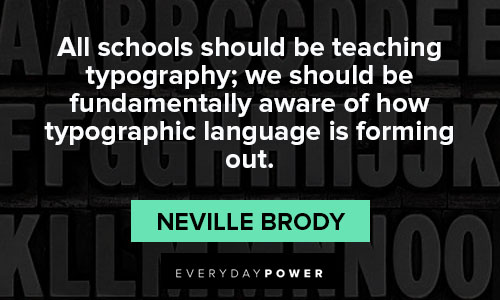 typography quotes about school