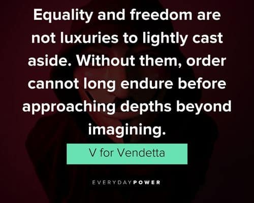 V for Vendetta quotes about equality and freedom