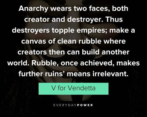 Anarchy V for Vendetta quotes