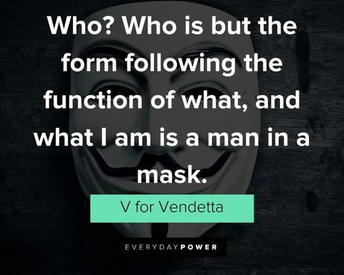 Positive V for Vendetta quotes