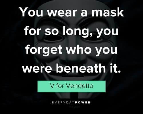 Short V for Vendetta quotes