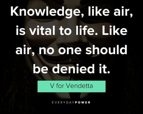 Appreciation V for Vendetta quotes