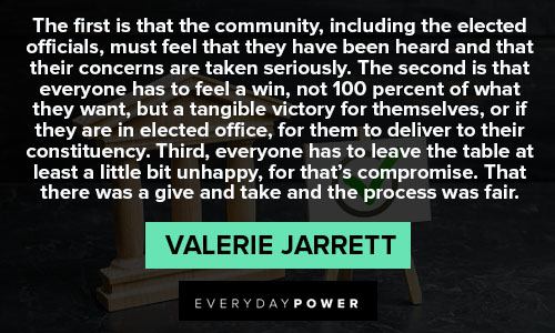 Valerie Jarrett quotes that will encourage you 