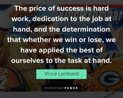 Vince Lombardi quotes on commitment