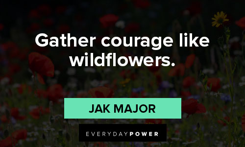 wildflower quotes on gather courage like wildflowers