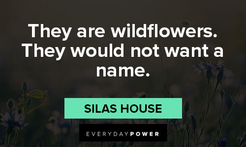 wildflower quotes on they are wildflowers. they would not want a name
