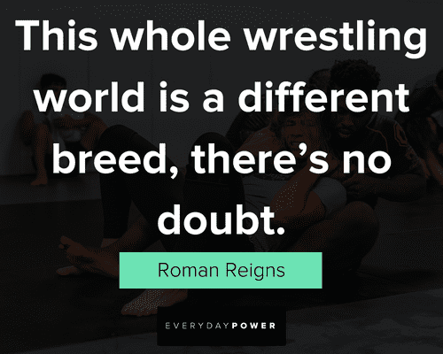 wrestling quotes about this whole wrestling world is a differnt breed, there's no doubt