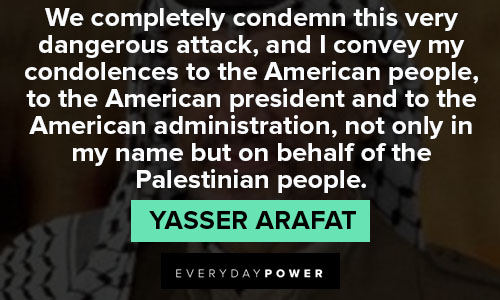 09/11 quotes from Palestinian President Yasser Arafat