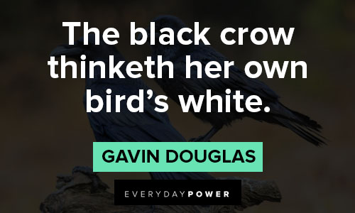 crow quotes about the black crow thinketh her own bird's white