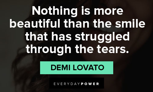 Demi Lovato quotes about nothing is more beautiful than the smile