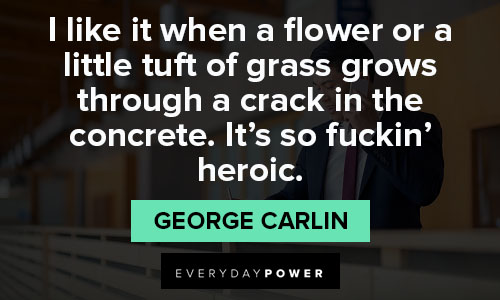 Quotes from George Carlin about politics and work 