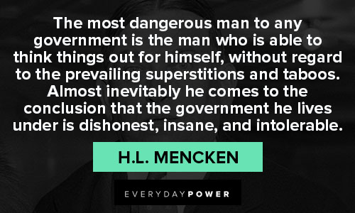 Meaningful H.L. Mencken quotes