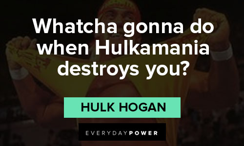 Hulk Hogan quotes about whatcha gonna do when Hulkamania destroys you