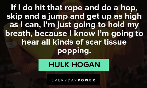 Hulk Hogan quotes about scar tissue