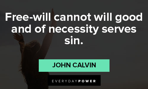 John Calvin quotes about free will and wisdom