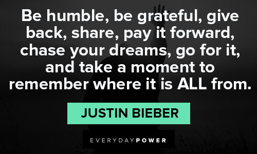 Inspirational Justin Bieber quotes
