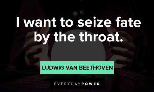 Ludwig van Beethoven quotes about I want to seize fate by the throat
