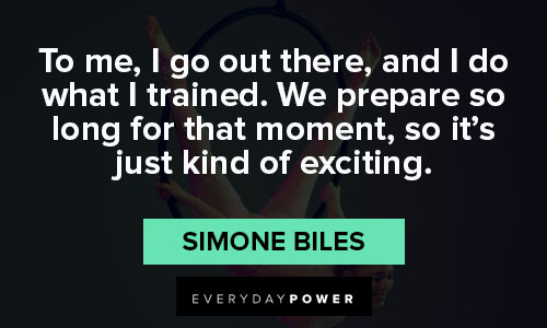 Simone Biles quotes on gymnastics
