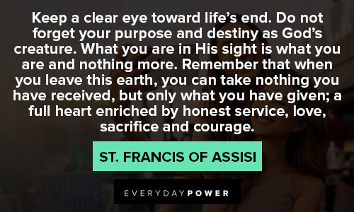 Positive St. Francis of Assisi quotes