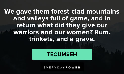 Random Tecumseh quotes