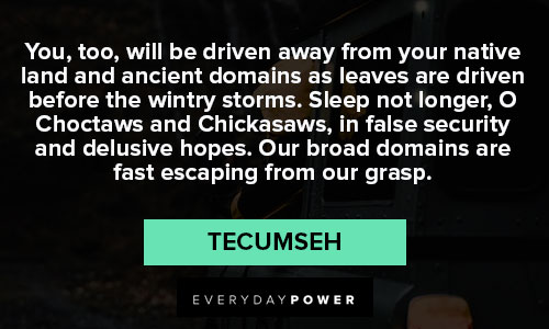 Inspirational Tecumseh quotes