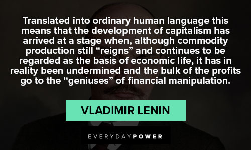 Famous Vladimir Lenin quotes on capitalism