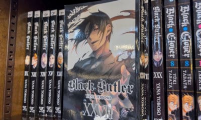 Black Butler dvds on bookshelf